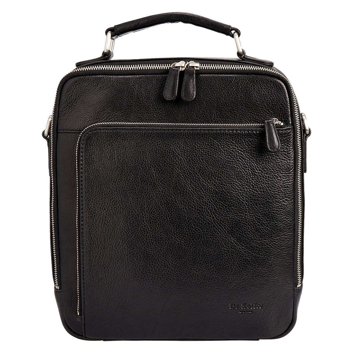 Сумка через плечо Dr.Koffer из натуральной кожи черная
