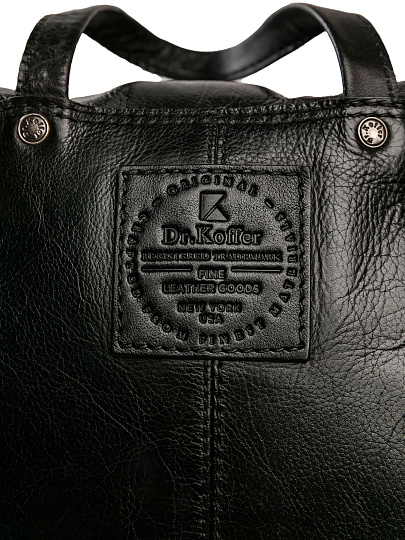 Рюкзак Dr.Koffer из натуральной кожи черный