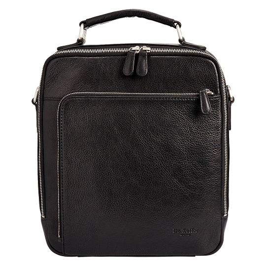 Сумка через плечо Dr.Koffer из натуральной кожи черная