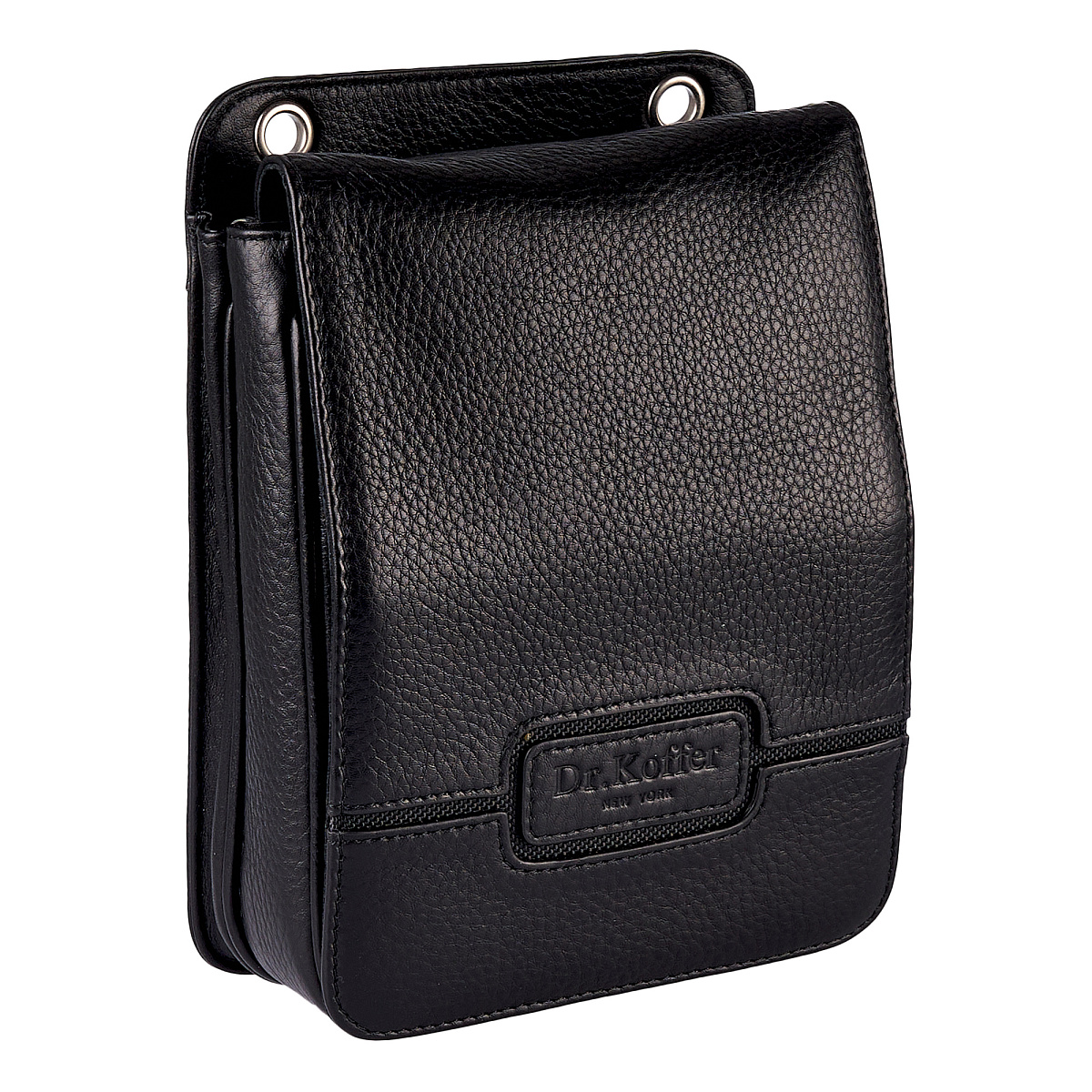Сумка через плечо Dr.Koffer из натуральной кожи черная