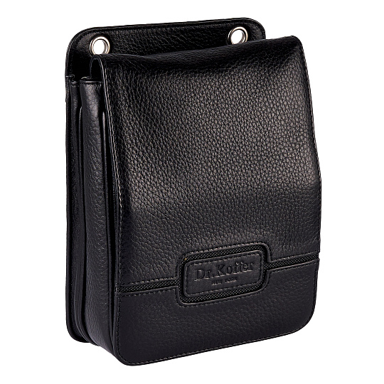 Сумка через плечо Dr.Koffer из натуральной кожи черная