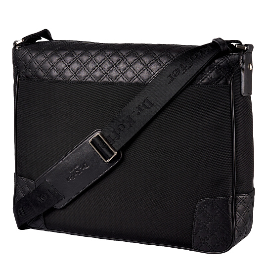 Сумка через плечо Dr.Koffer из натуральной кожи черная