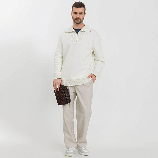 Сумка барсетка из натуральной кожи Dr. Koffer коричневая