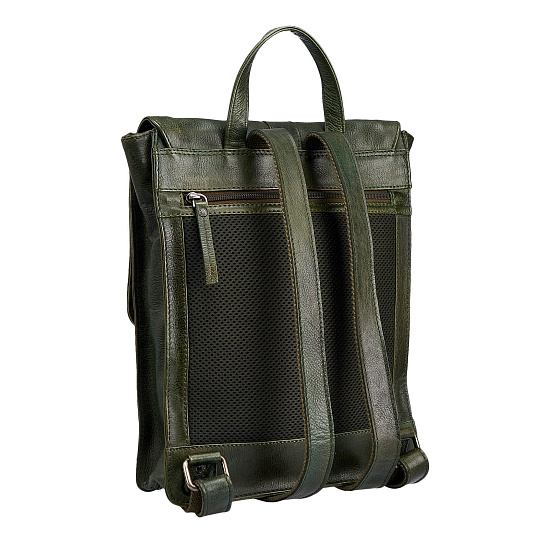 Рюкзак Dr.Koffer из натуральной кожи зеленый
