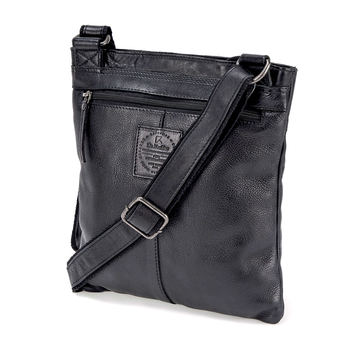 Сумка через плечо Dr.Koffer из натуральной кожи черная