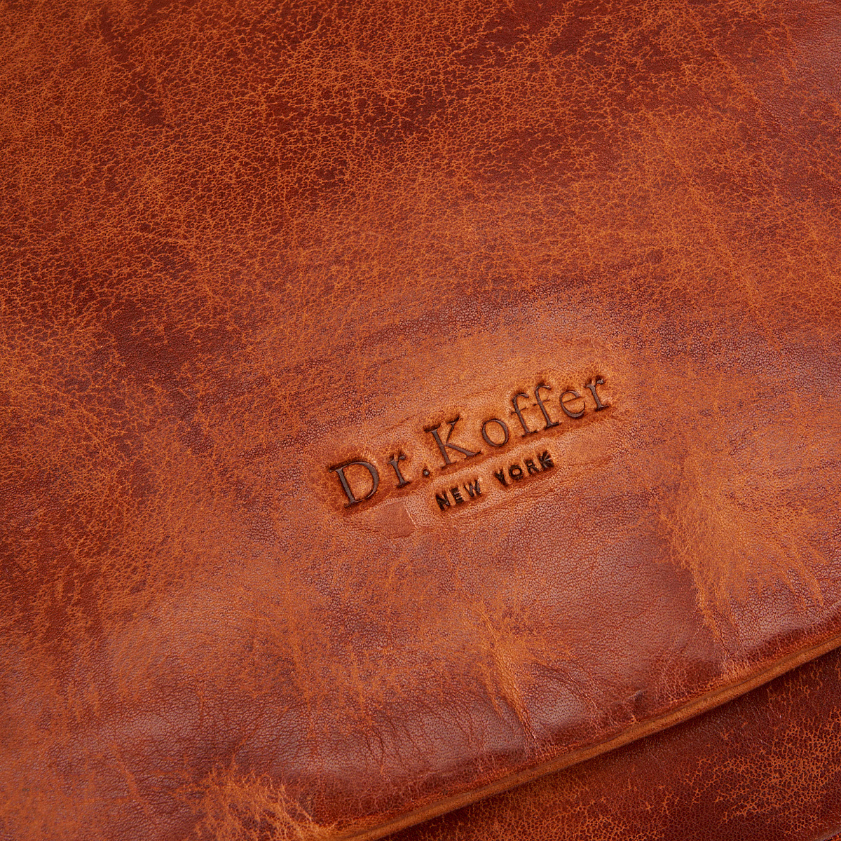 Сумка через плечо Dr.Koffer из натуральной кожи коричневая