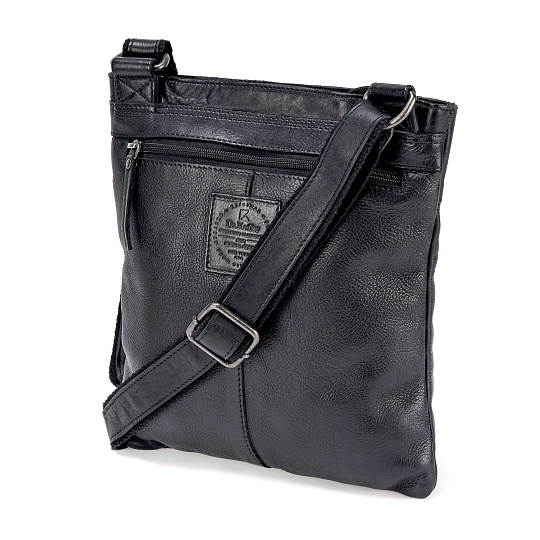 Сумка через плечо Dr.Koffer из натуральной кожи черная