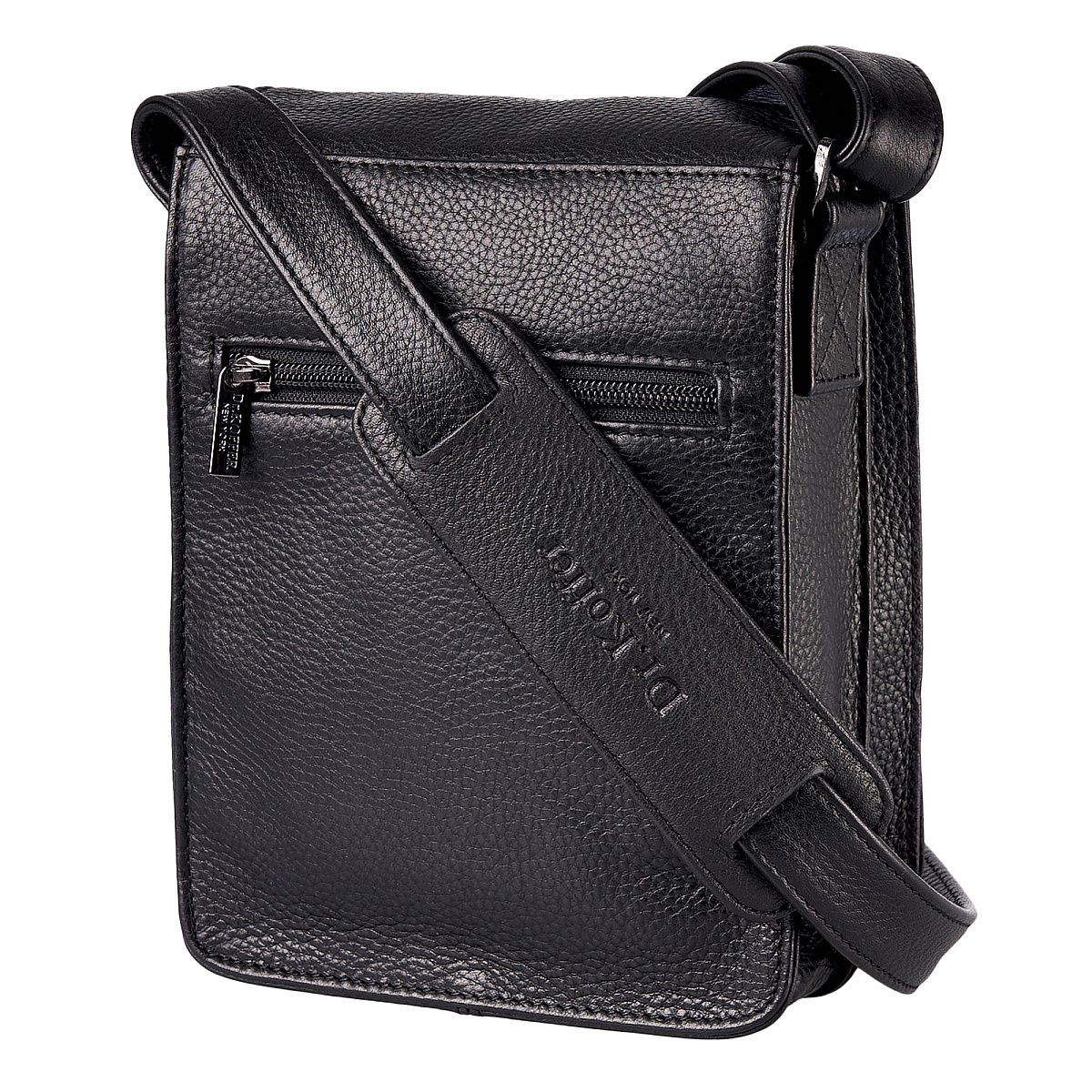 Сумка через плечо Dr.Koffer из натуральной кожи черная