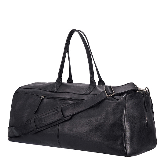 Сумка дорожная Dr.Koffer из натуральной кожи черная