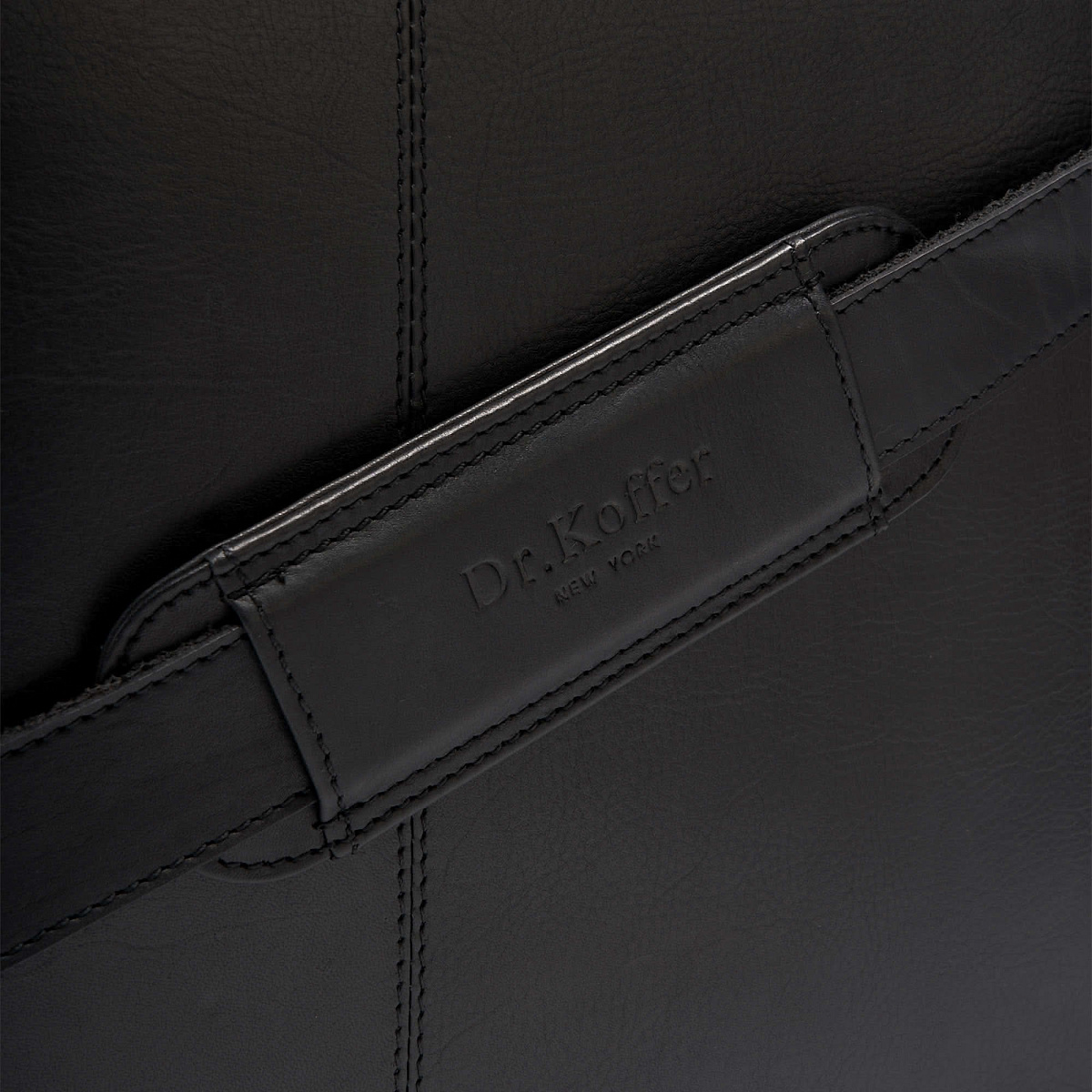 Портфель Dr.Koffer из натуральной кожи черный