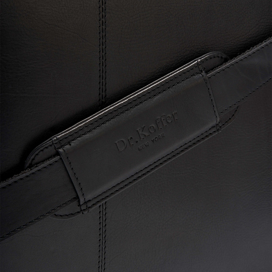 Портфель Dr.Koffer из натуральной кожи черный