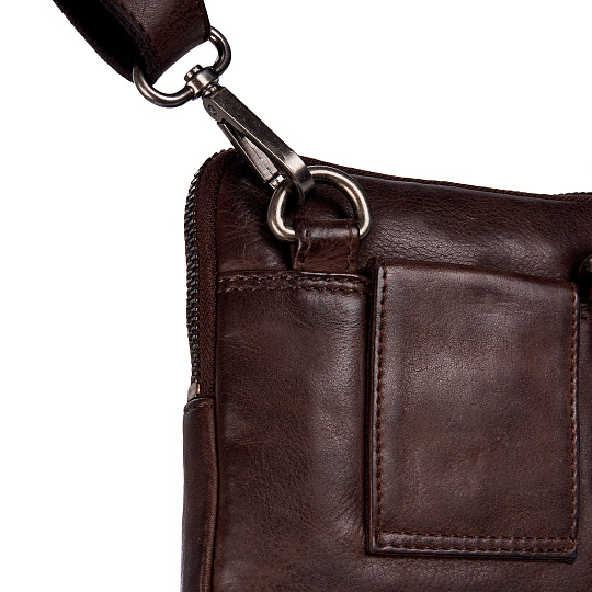 Сумка через плечо Dr.Koffer из натуральной кожи коричневая