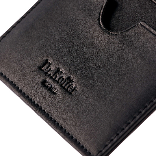 Кредитница Dr.Koffer из натуральной кожи черная