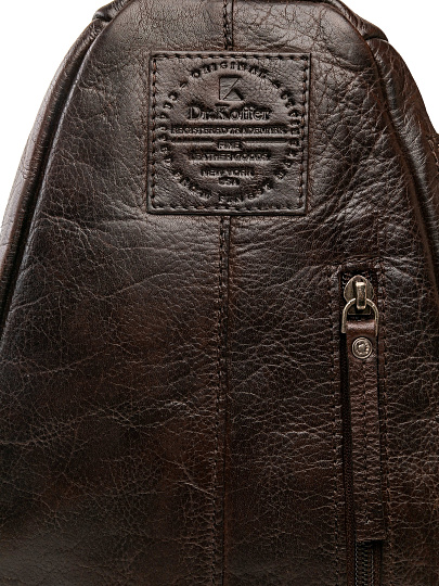 Рюкзак Dr.Koffer из натуральной кожи темно-коричневый