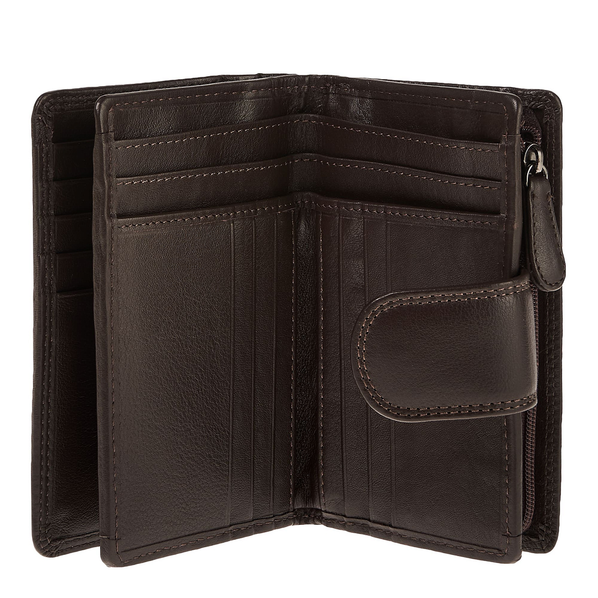 Портмоне Dr.Koffer из натуральной кожи коричневое