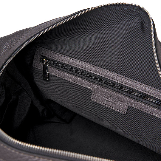 Сумка дорожная Dr.Koffer из натуральной кожи серая