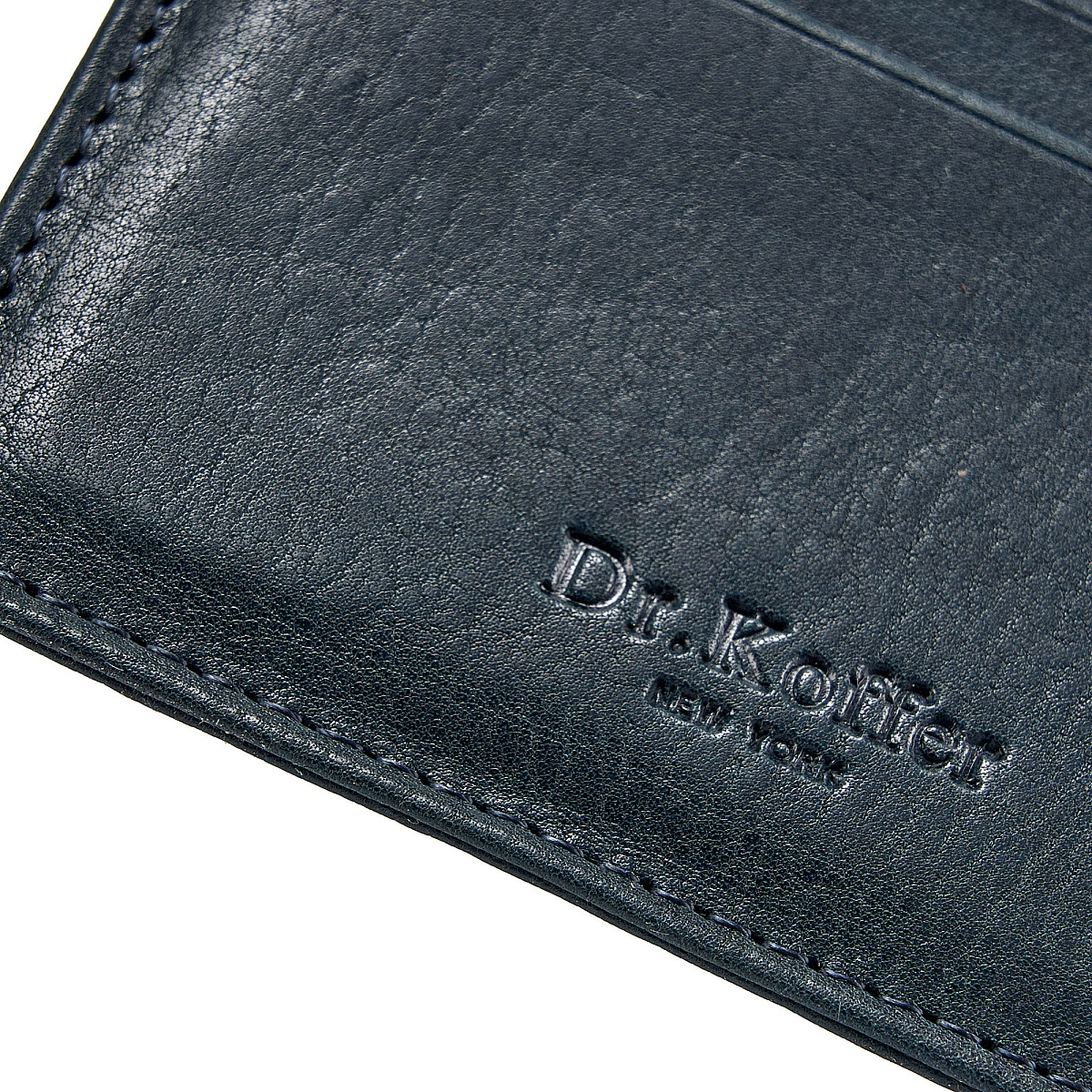 Кредитница Dr.Koffer из натуральной кожи синяя