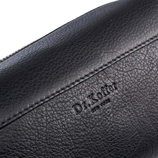 Несессер Dr. Koffer из натуральной кожи черный