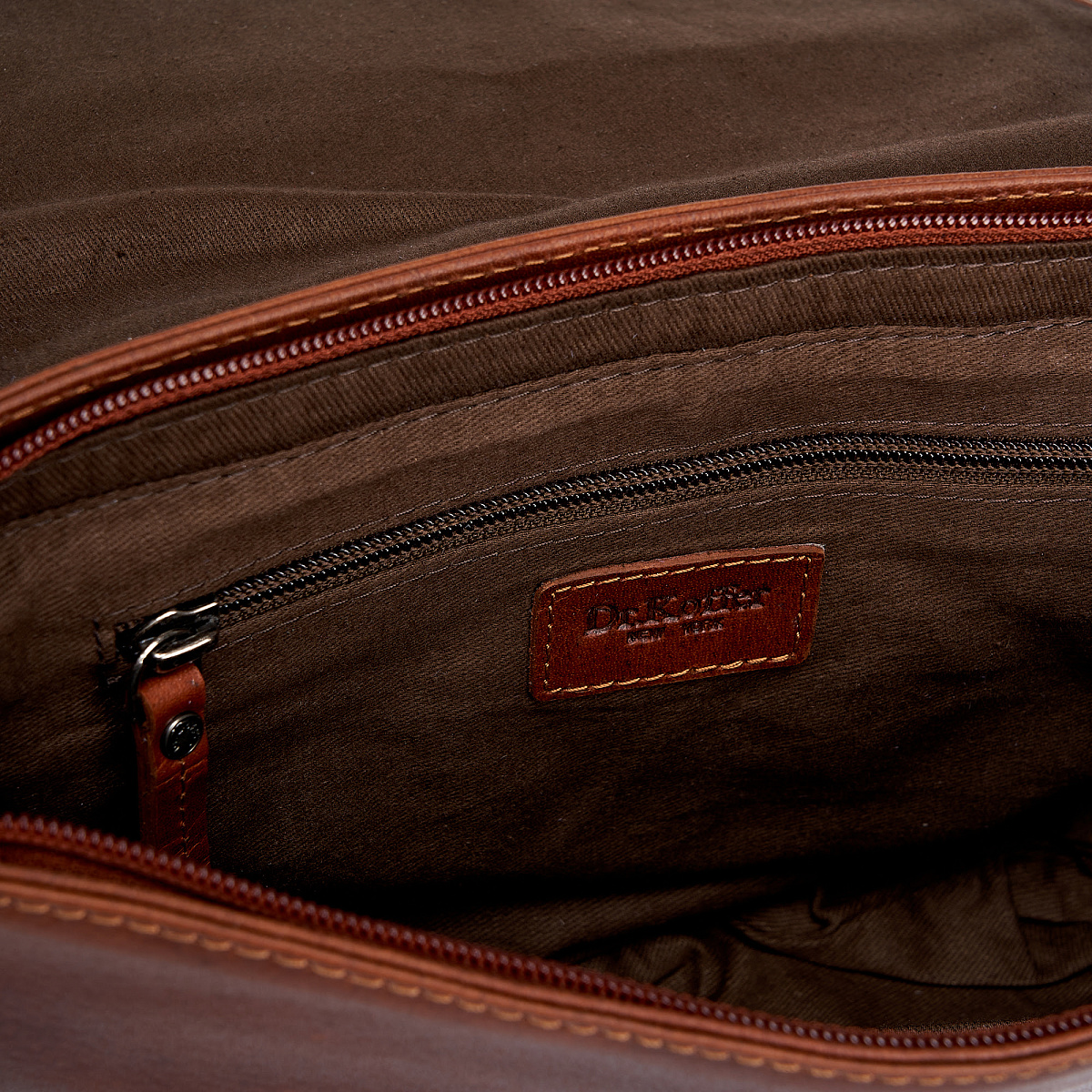 Женская сумка Dr.Koffer из натуральной кожи светло-коричневая