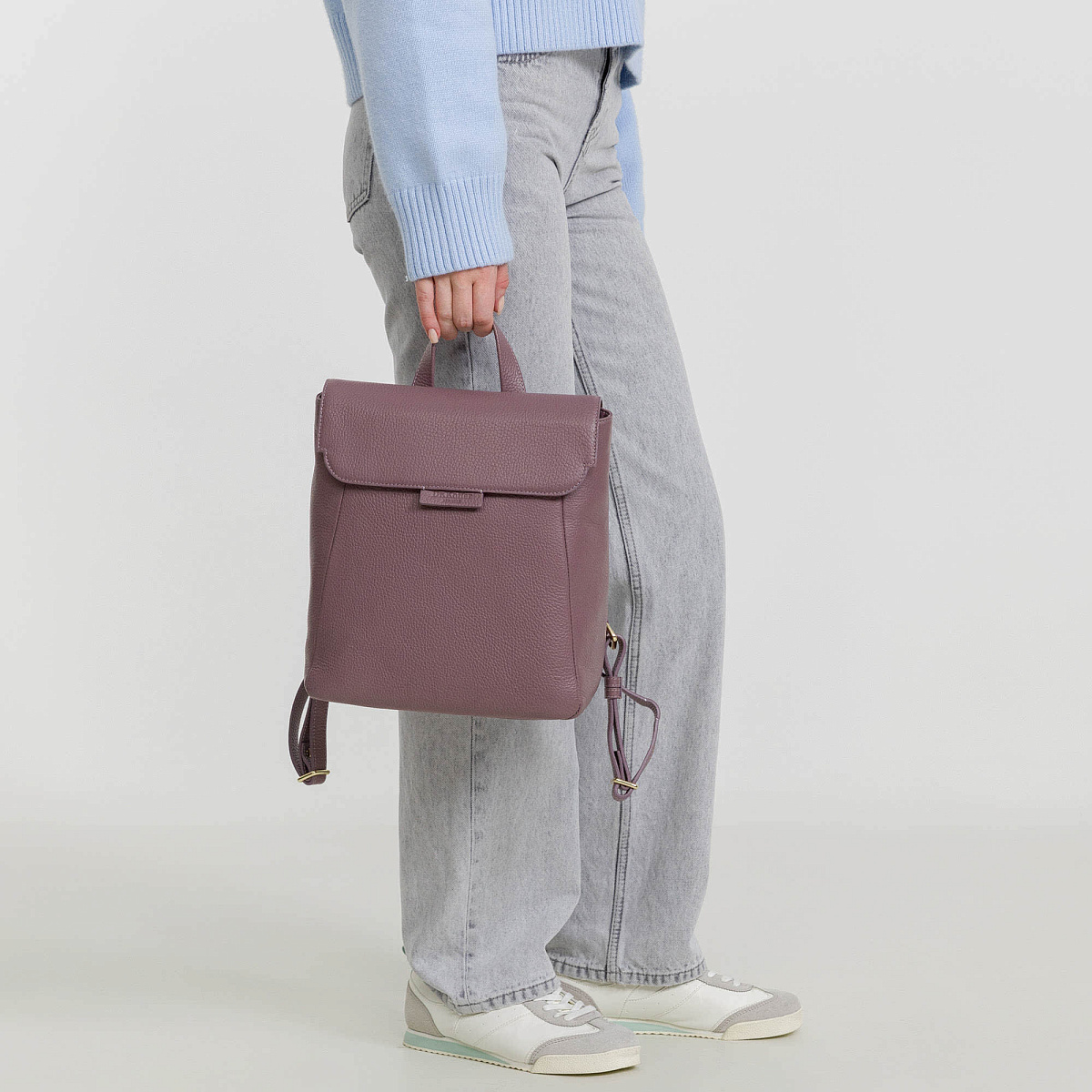 Женский рюкзак Dr. Koffer из натуральной кожи розовый