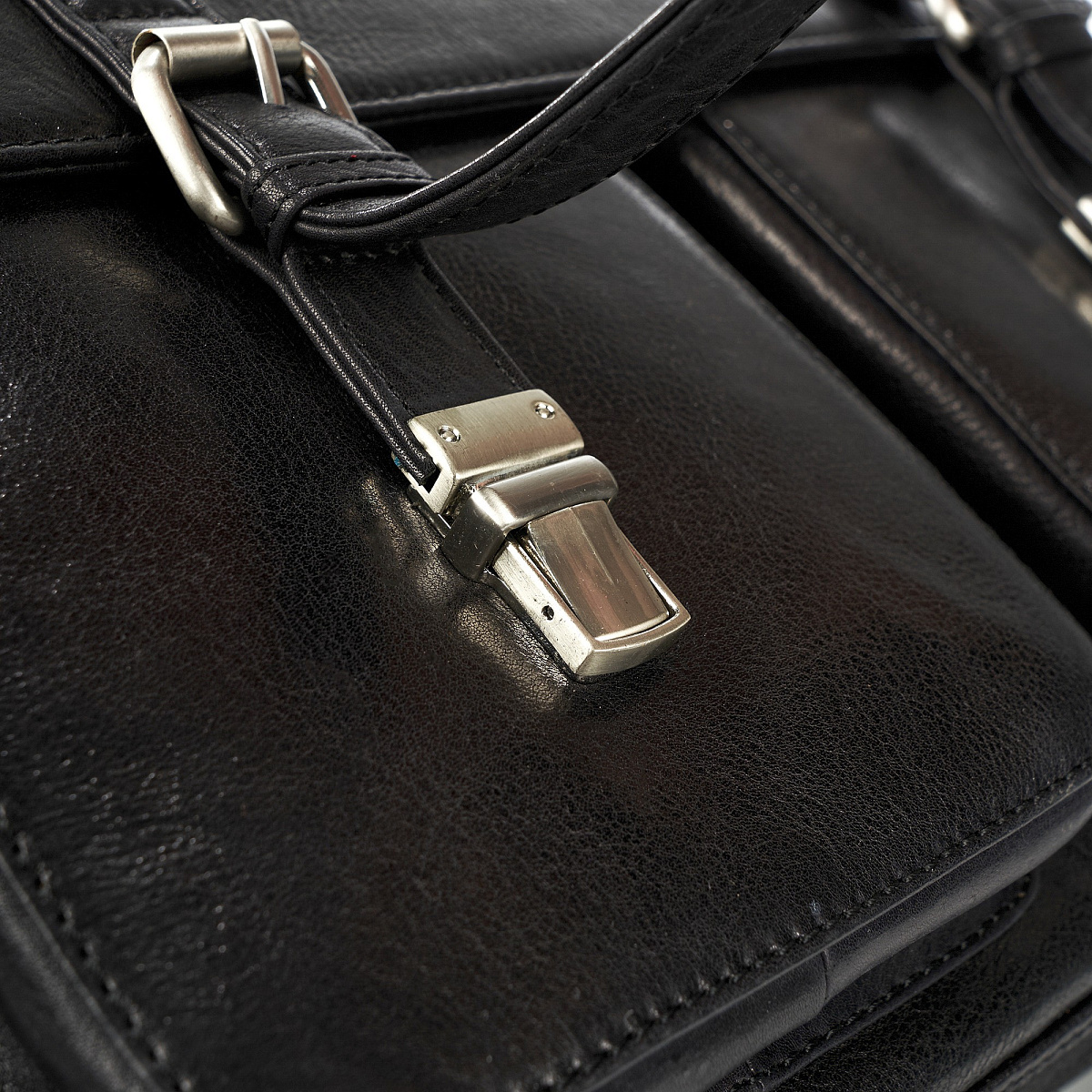 Портфель Dr.Koffer из натуральной кожи черный