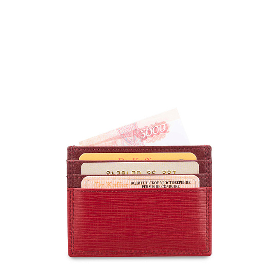 Кредитница Dr.Koffer из натуральной кожи оранжевая