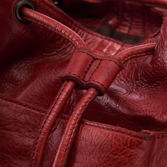 Рюкзак Dr.Koffer из натуральной кожи красный