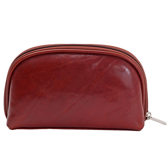 Косметичка Dr.Koffer из натуральной кожи коричневая