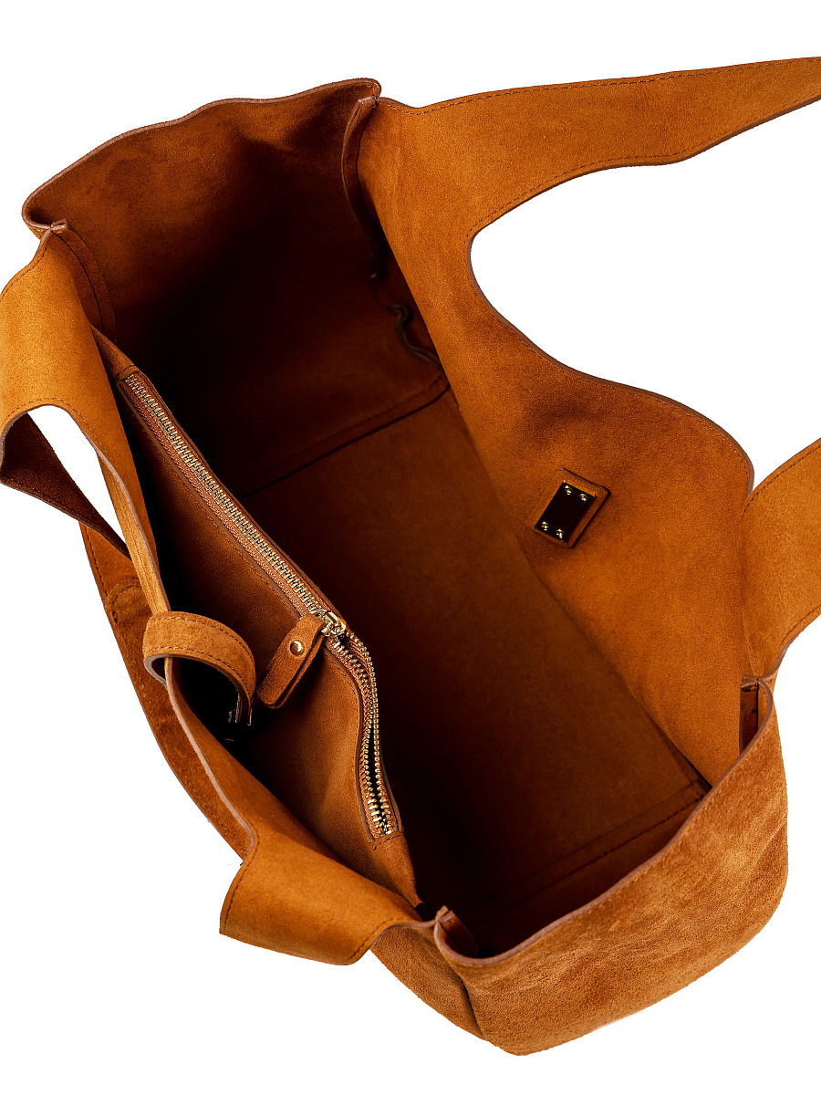 Женская сумка Dr.Koffer из натуральной кожи рыже-коричневая