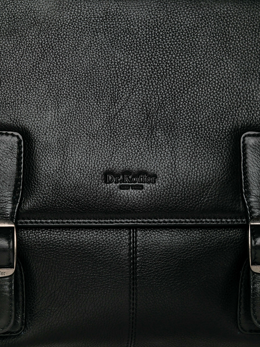 Портфель Dr.Koffer из натуральной кожи черный