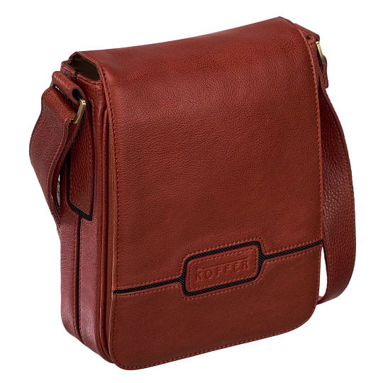 Сумка через плечо Dr.Koffer из натуральной кожи коричневая