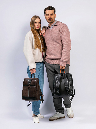 Рюкзак Dr. Koffer из натуральной кожи коричневый