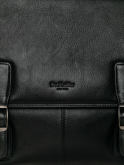 Портфель Dr.Koffer из натуральной кожи черный