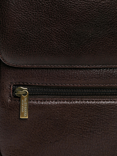 Сумка через плечо Dr.Koffer из натуральной кожи коричневая