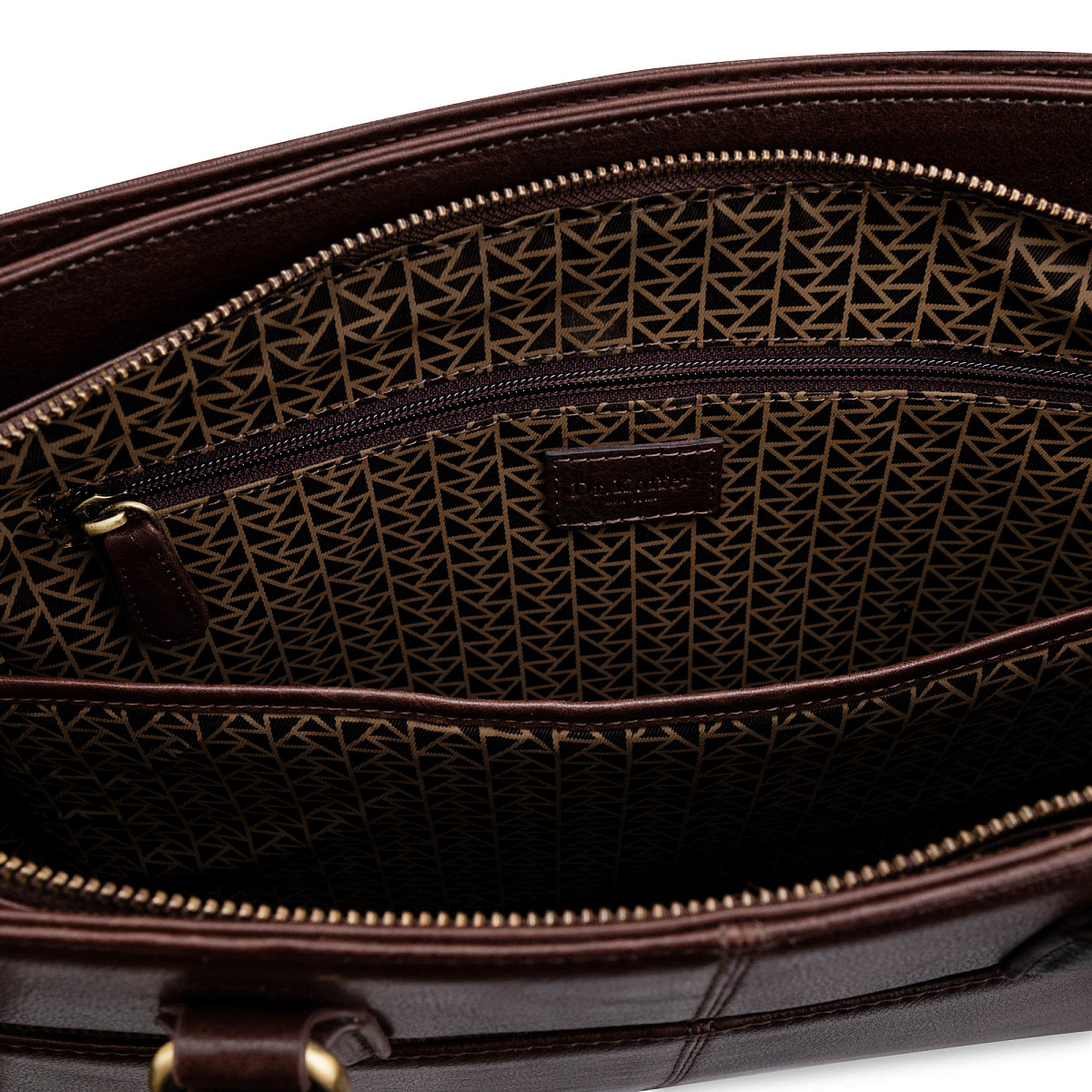 Деловая сумка Dr.Koffer из натуральной кожи темно-коричневая