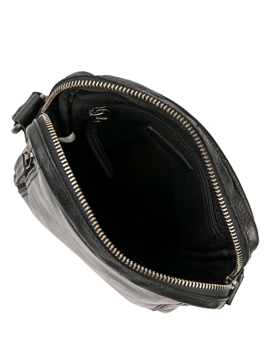 Сумка через плечо Dr.Koffer из натуральной кожи черная