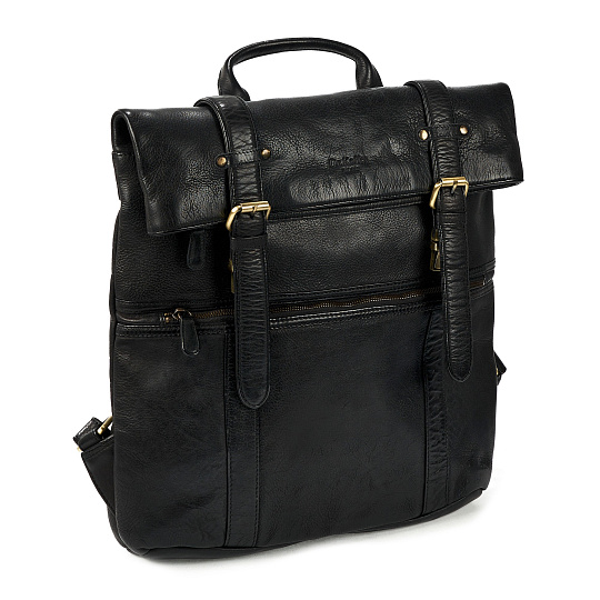 Рюкзак Dr.Koffer из натуральной кожи черный