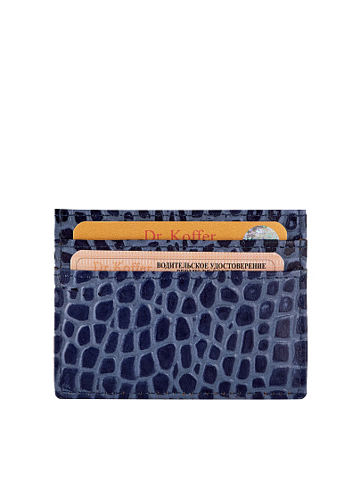 Кредитница Dr.Koffer из натуральной кожи фиолетовая