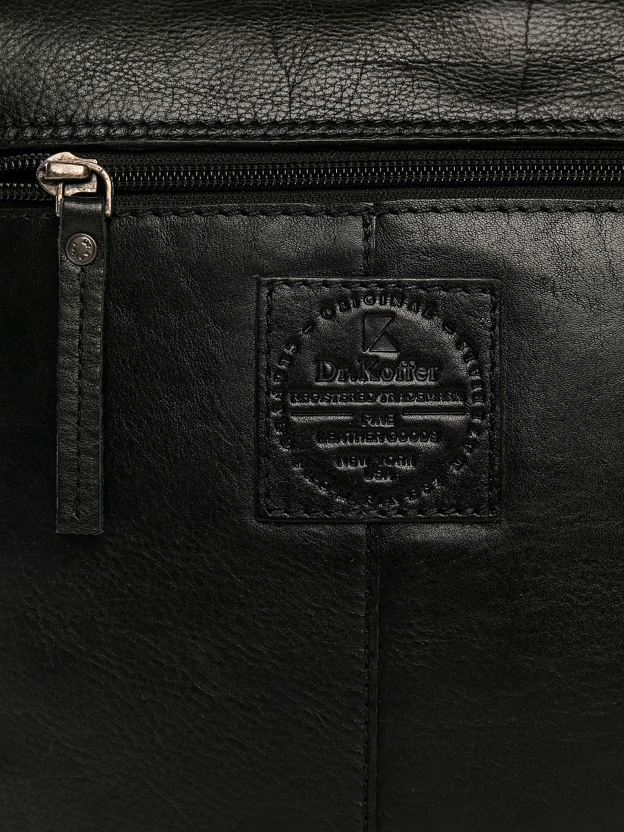 Сумка через плечо Dr.Koffer из натуральной кожи черная