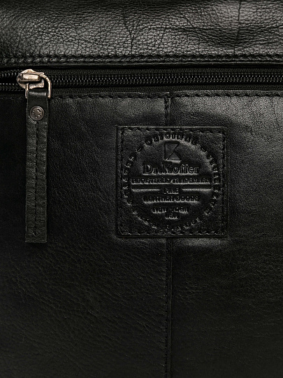 Сумка через плечо Dr.Koffer из натуральной кожи черная