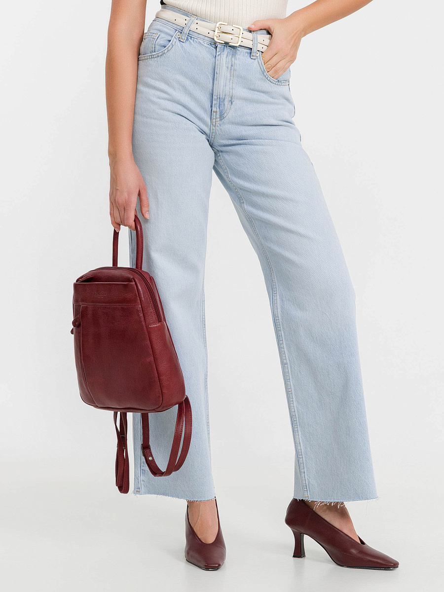 Рюкзак Dr.Koffer из натуральной кожи бордовый