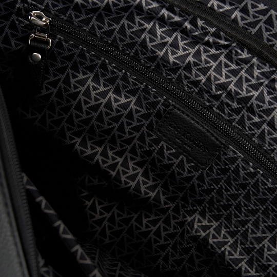 Деловая сумка Dr.Koffer из натуральной кожи черная