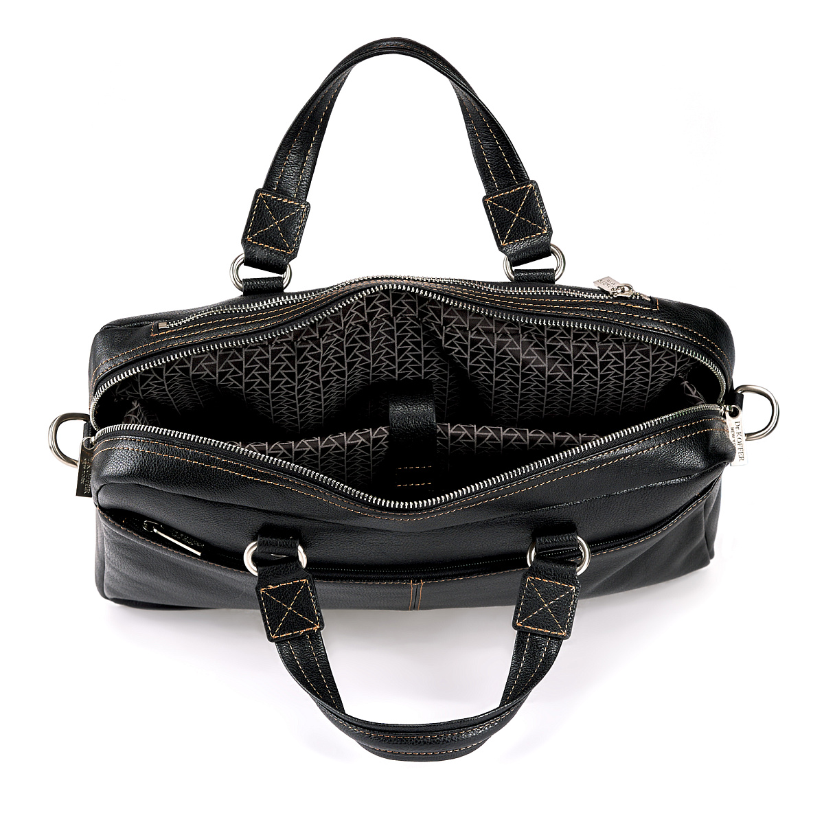 Деловая сумка Dr.Koffer из натуральной кожи черная