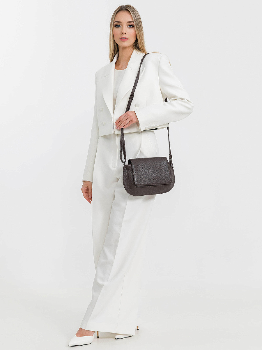 Женская сумка Dr.Koffer из натуральной кожи коричневая