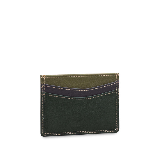 Кредитница Dr.Koffer из натуральной кожи зеленая