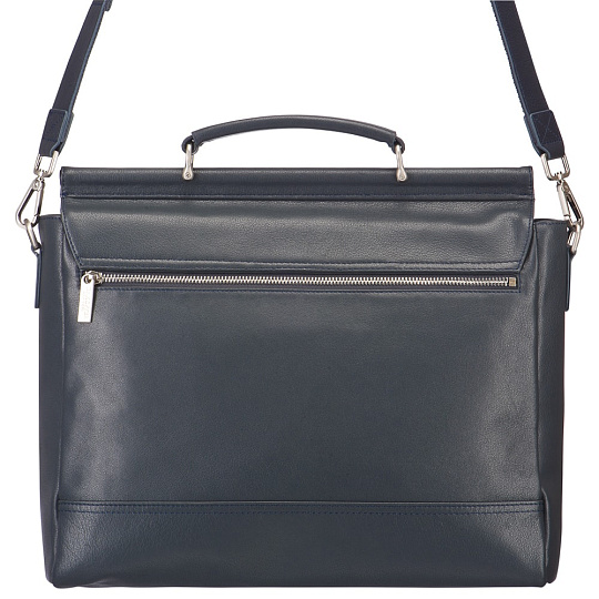 Портфель Dr.Koffer из натуральной кожи синий