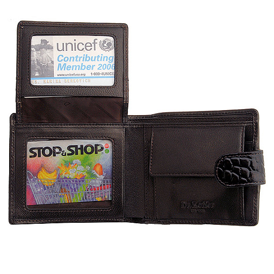 Портмоне Dr.Koffer из натуральной кожи коричневое