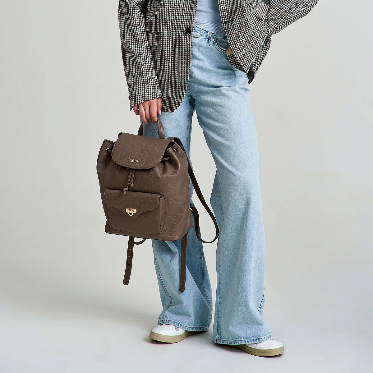 Рюкзак Dr. Koffer из натуральной кожи фиолетовый