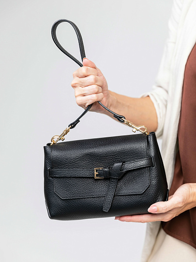 Женская сумка Dr.Koffer из натуральной кожи черная