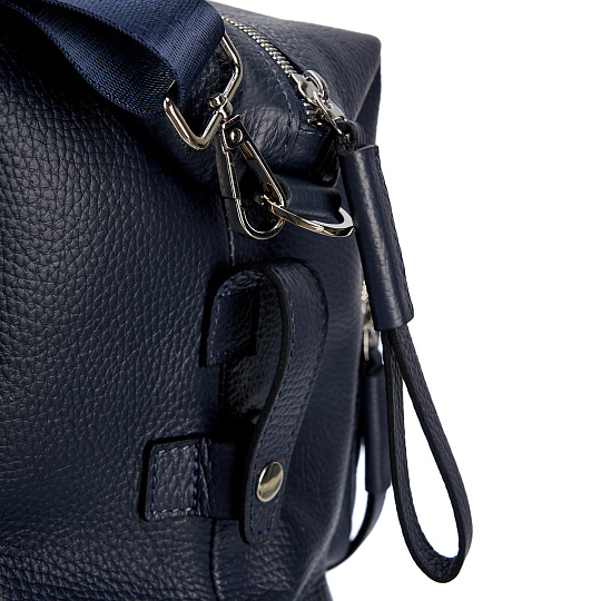 Сумка дорожная Dr.Koffer из натуральной кожи синяя